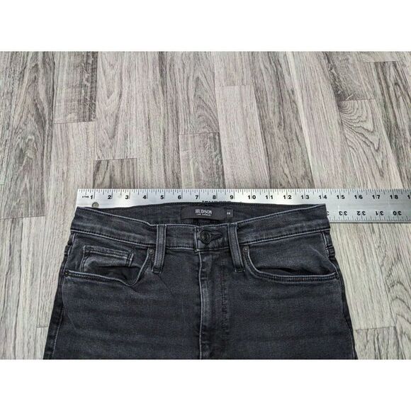 Hudson Los Angeles Womens Size 26 Barbara Super Skinny Grey Black Denim Jeans - Picture 7 of 11